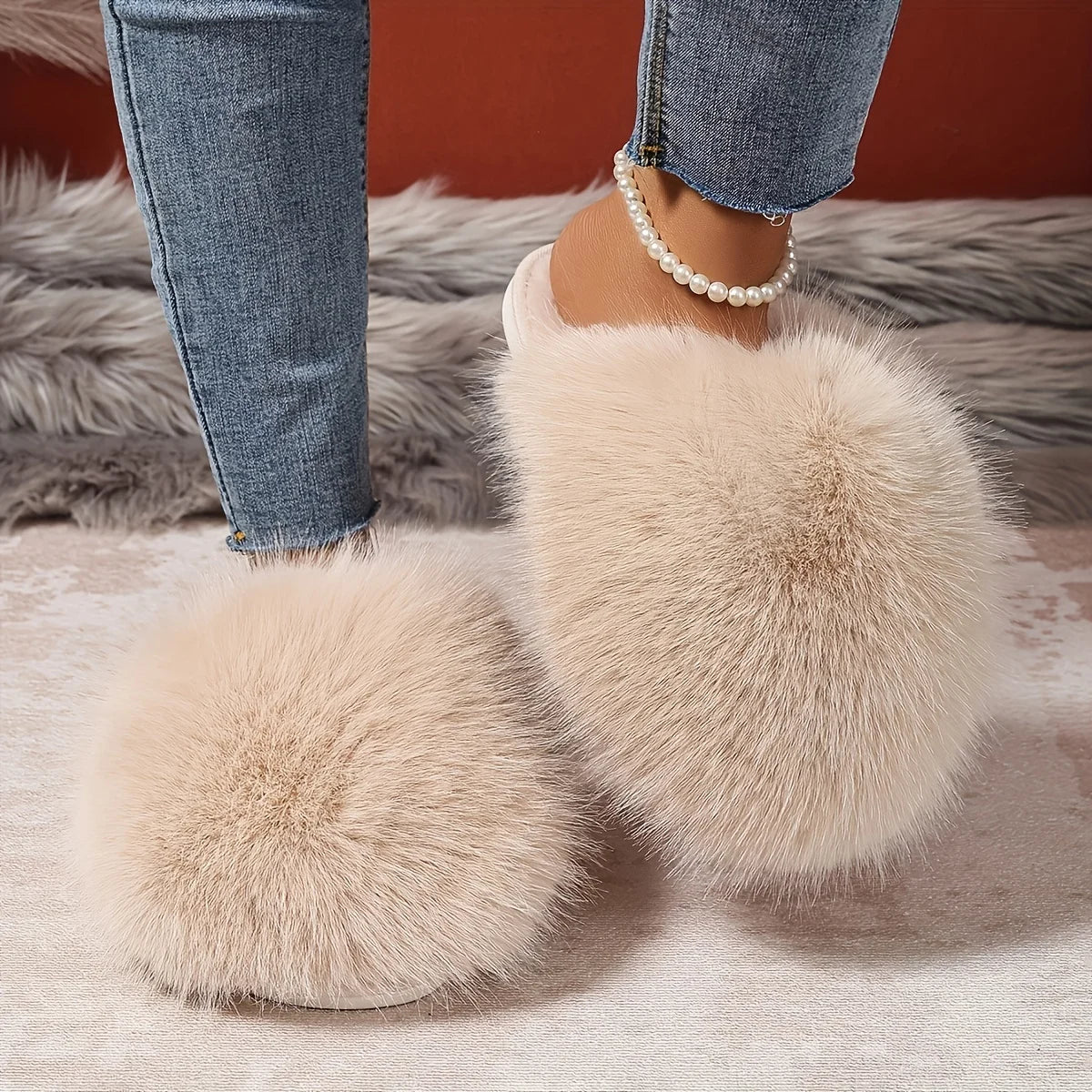 - Fluffy Plush Slippers