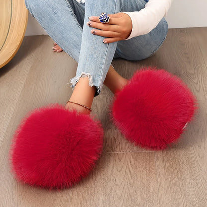 - Fluffy Plush Slippers