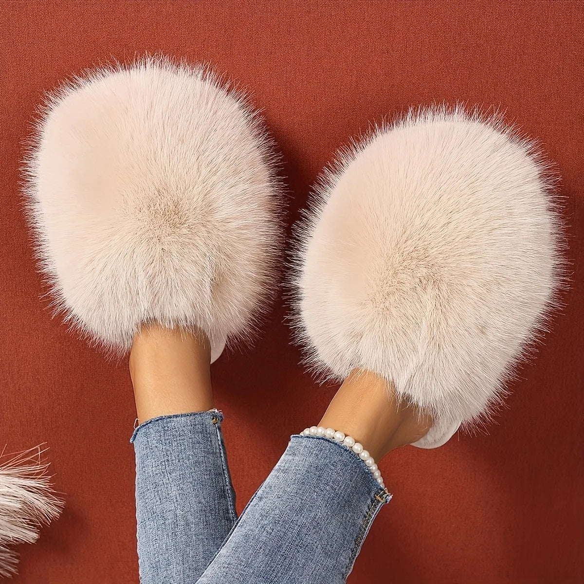 - Fluffy Plush Slippers